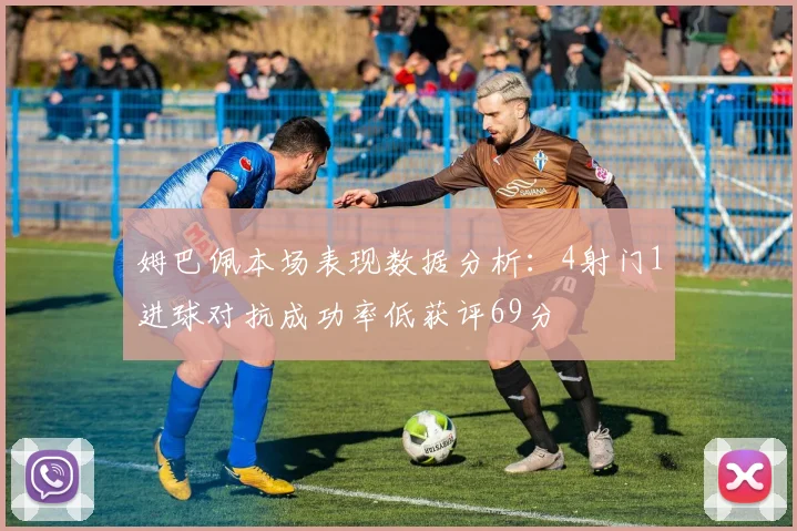 姆巴佩本场表现数据分析：4射门1进球对抗成功率低获评69分